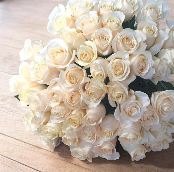 white roses