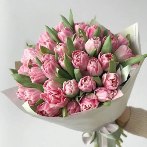 Ramo de tulipanes rosados "Ternura"